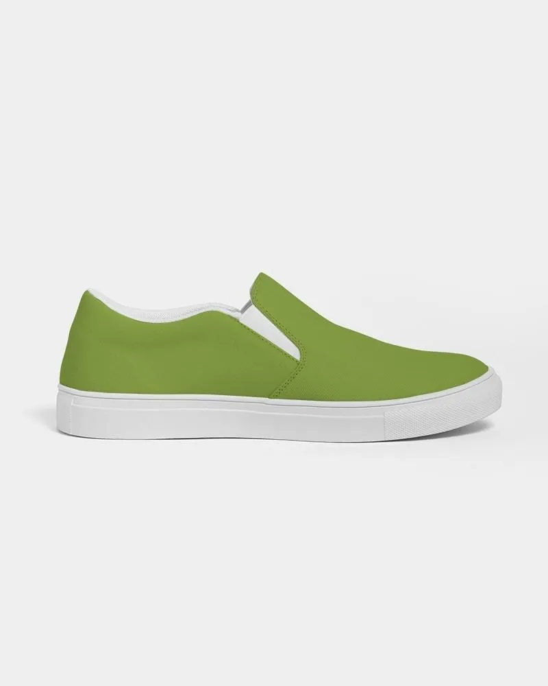 Shaded Warm Green Slip-On Canvas Sneakers | Men's | C38M0Y100K30
