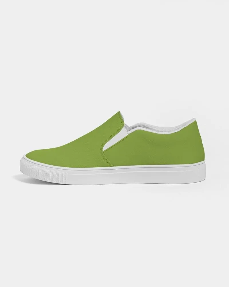 Shaded Warm Green Slip-On Canvas Sneakers | Men's | C38M0Y100K30