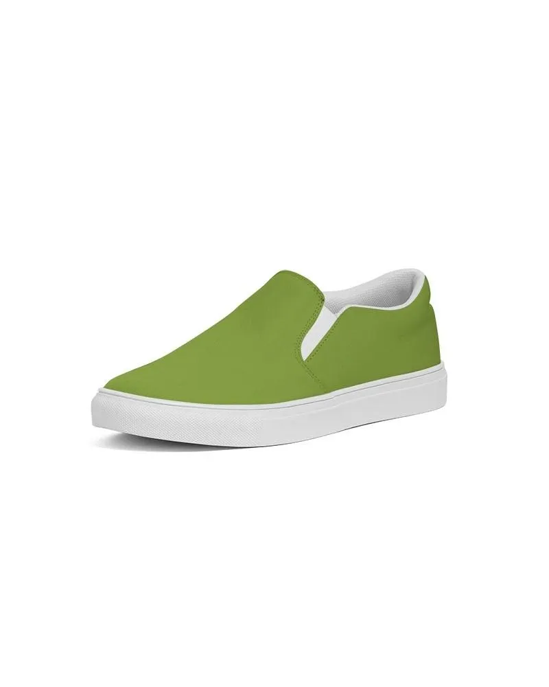 Shaded Warm Green Slip-On Canvas Sneakers | Men's | C38M0Y100K30