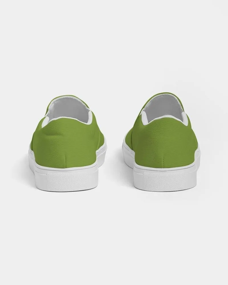 Shaded Warm Green Slip-On Canvas Sneakers | Men's | C38M0Y100K30
