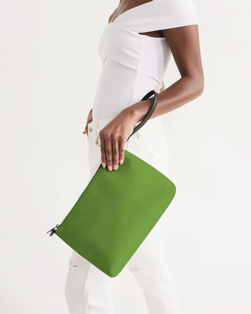 Shaded Warm Green Zip Pouch | C50M0Y100K30