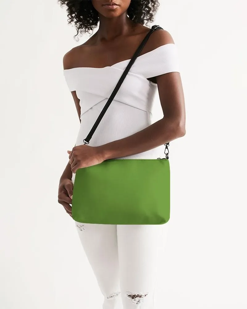 Shaded Warm Green Zip Pouch | C50M0Y100K30