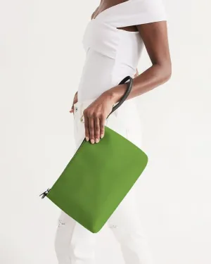 Shaded Warm Green Zip Pouch | C50M0Y100K30