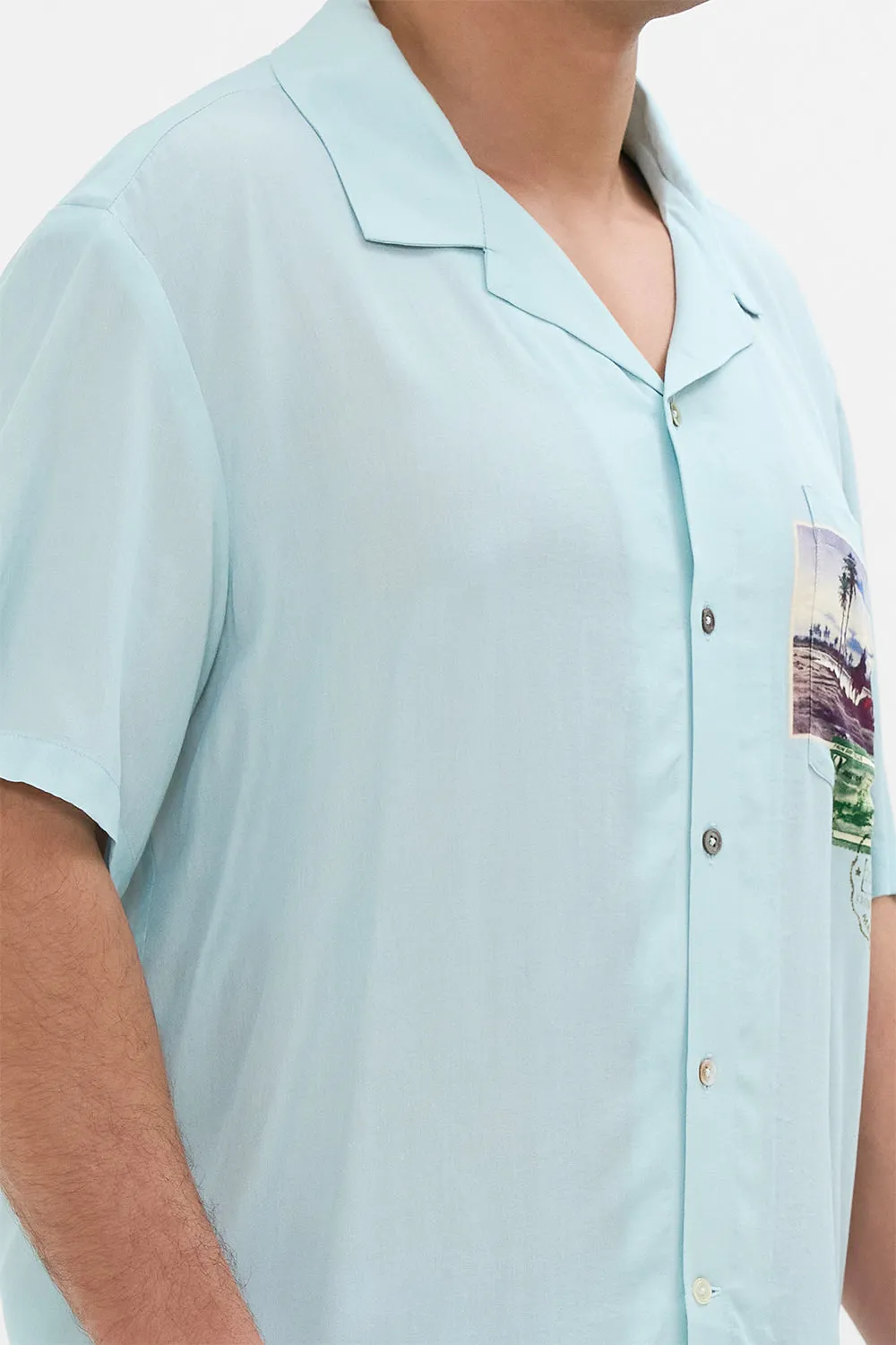 SHORT SLEEVE CAMP COLLARED SHIRT CALL ME IN CAIRO