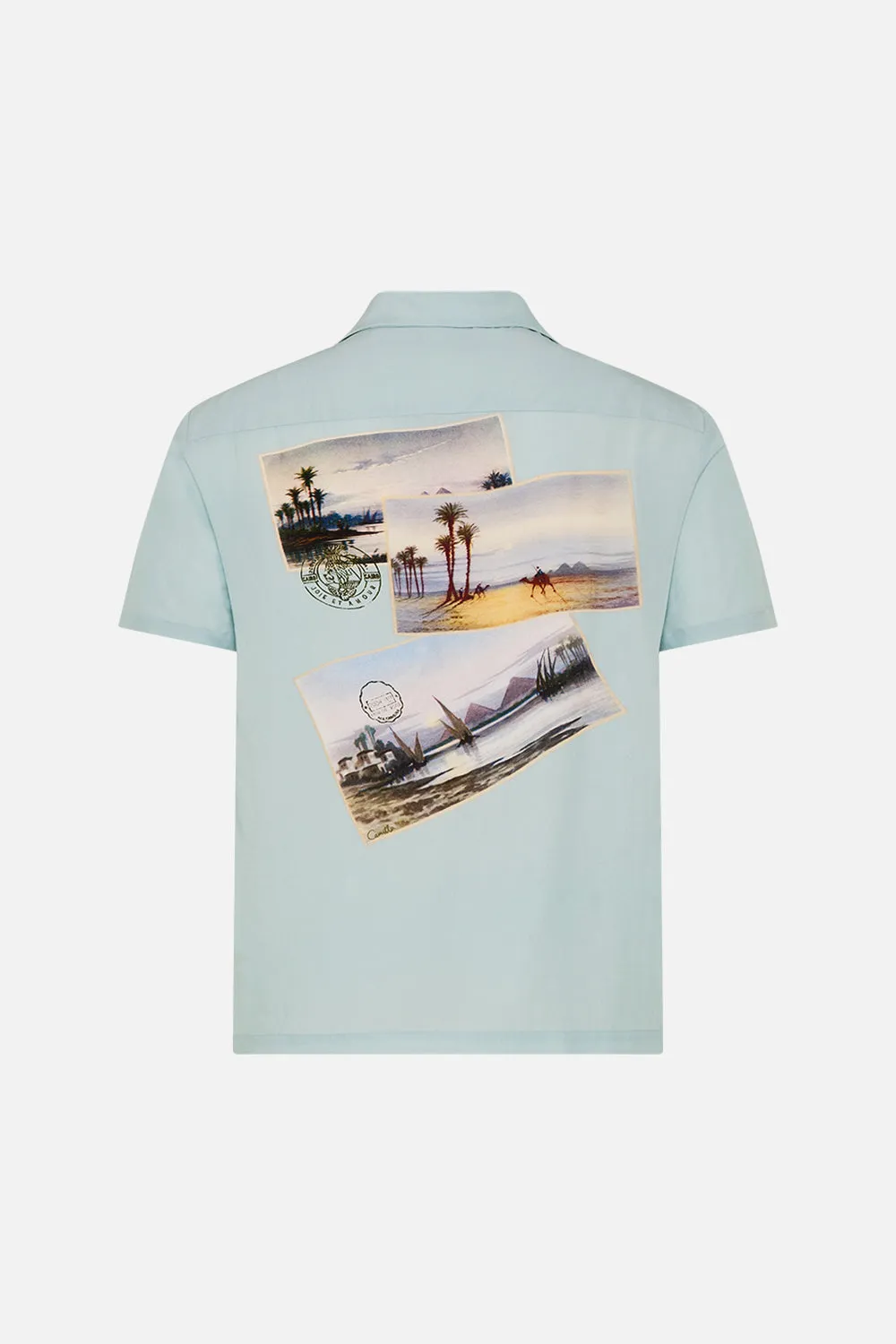 SHORT SLEEVE CAMP COLLARED SHIRT CALL ME IN CAIRO