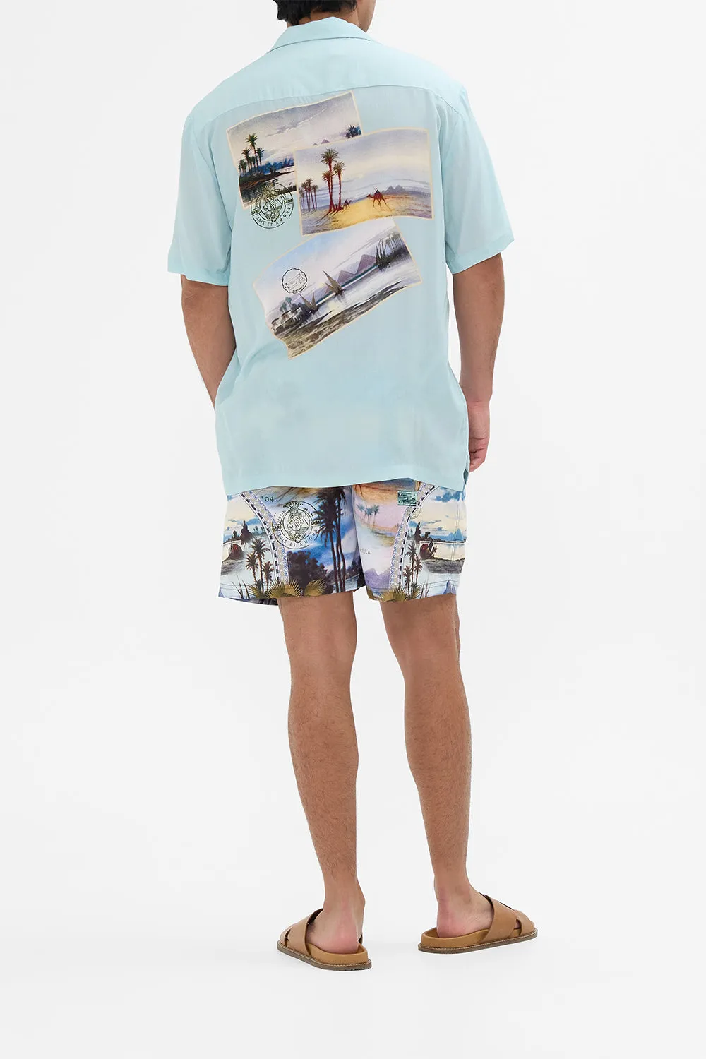 SHORT SLEEVE CAMP COLLARED SHIRT CALL ME IN CAIRO