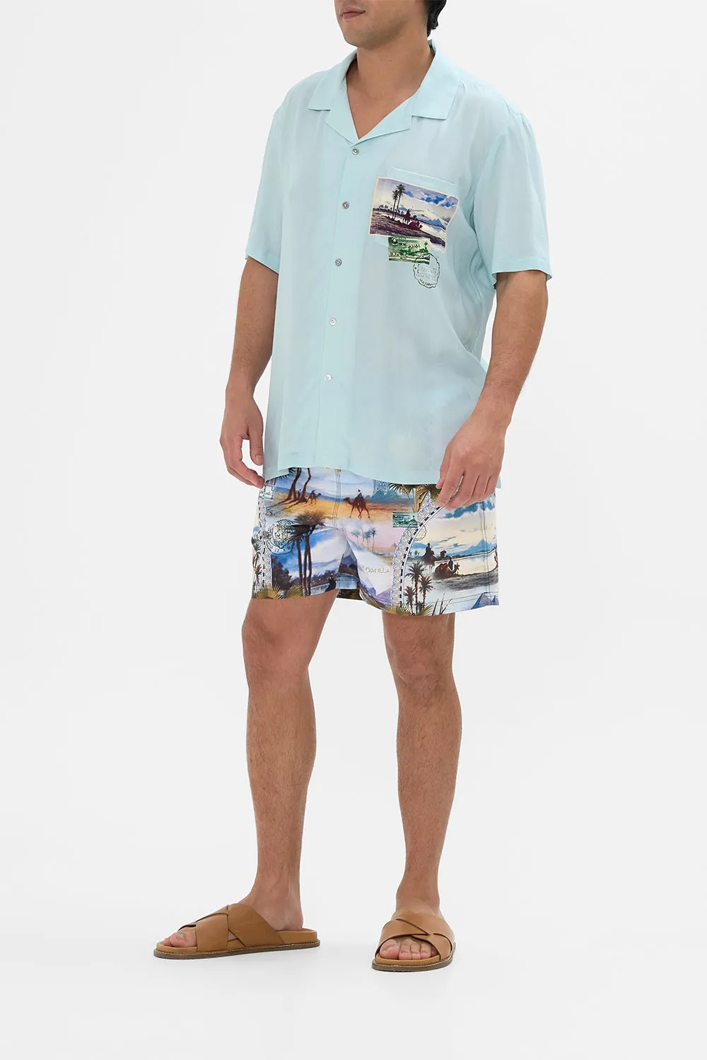 SHORT SLEEVE CAMP COLLARED SHIRT CALL ME IN CAIRO