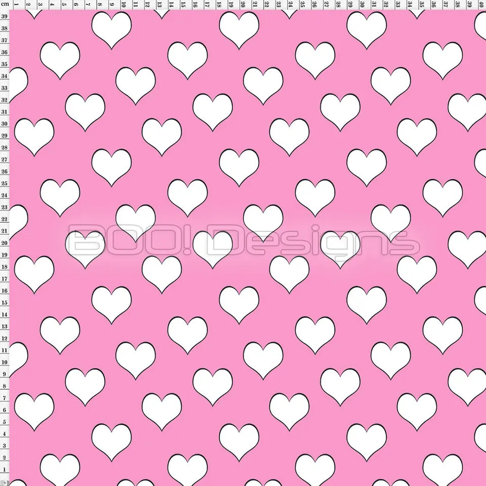 Spandex Hearts White On Milkshake