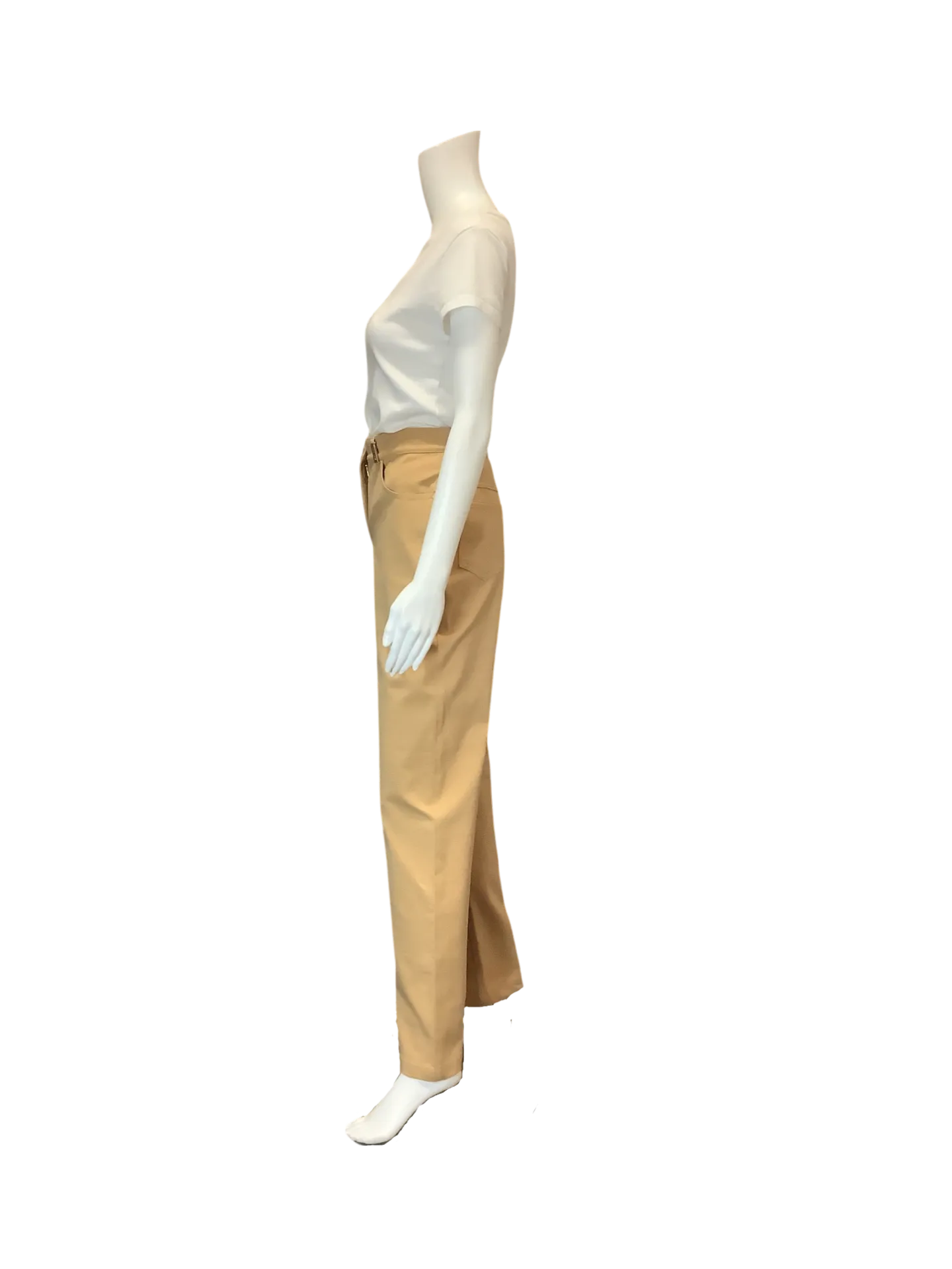 St. John Women's Pants Gold High Waisted Size: 2