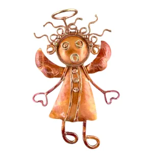 Sweet Copper Angel Pendant