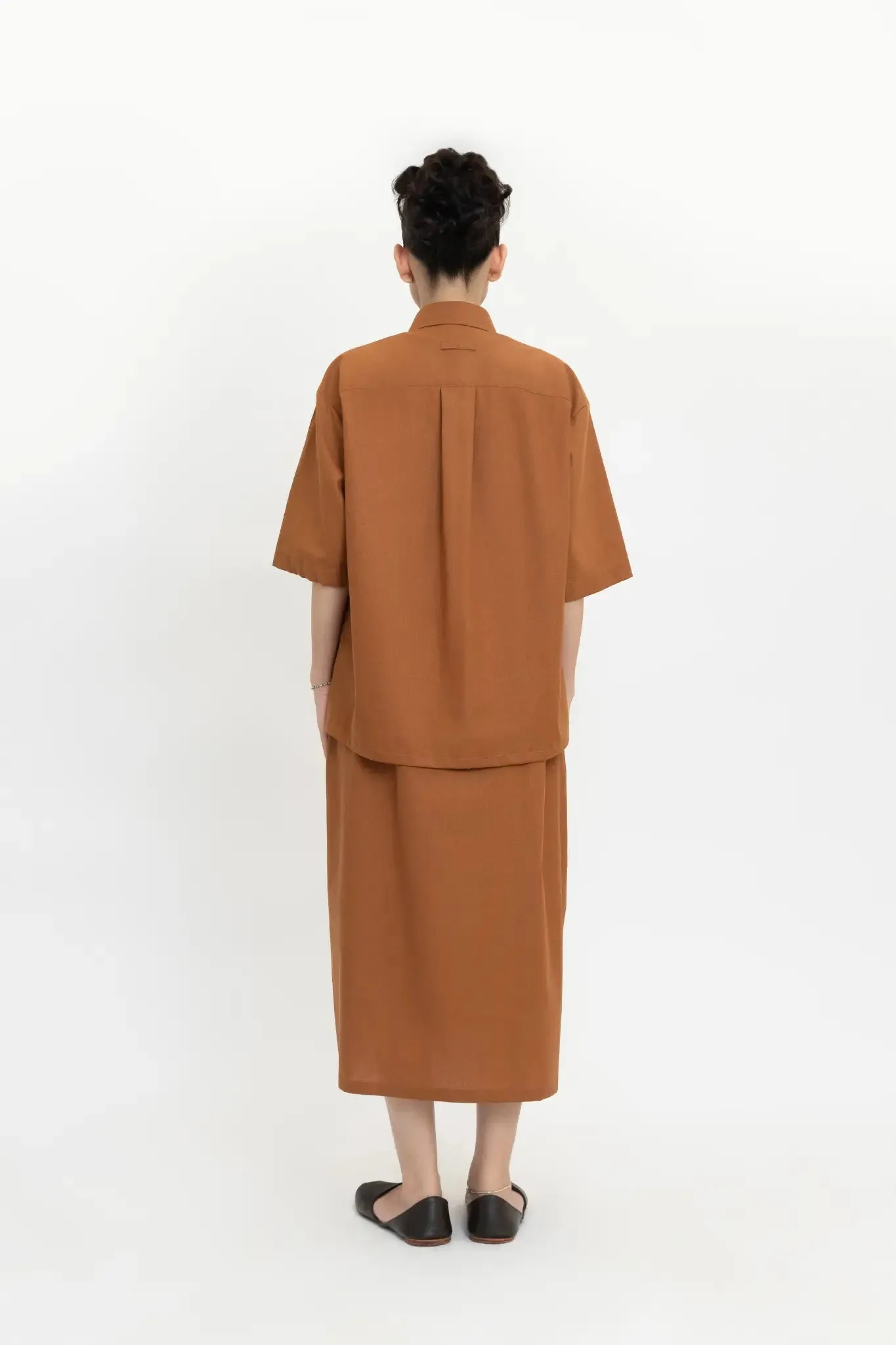 Terracotta A-Line Dress