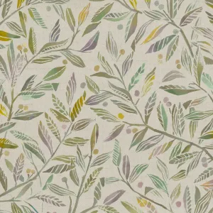 Torquay Printed Cotton Fabric (By The Metre) Lemongrass