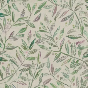 Torquay Printed Cotton Fabric (By The Metre) Sage