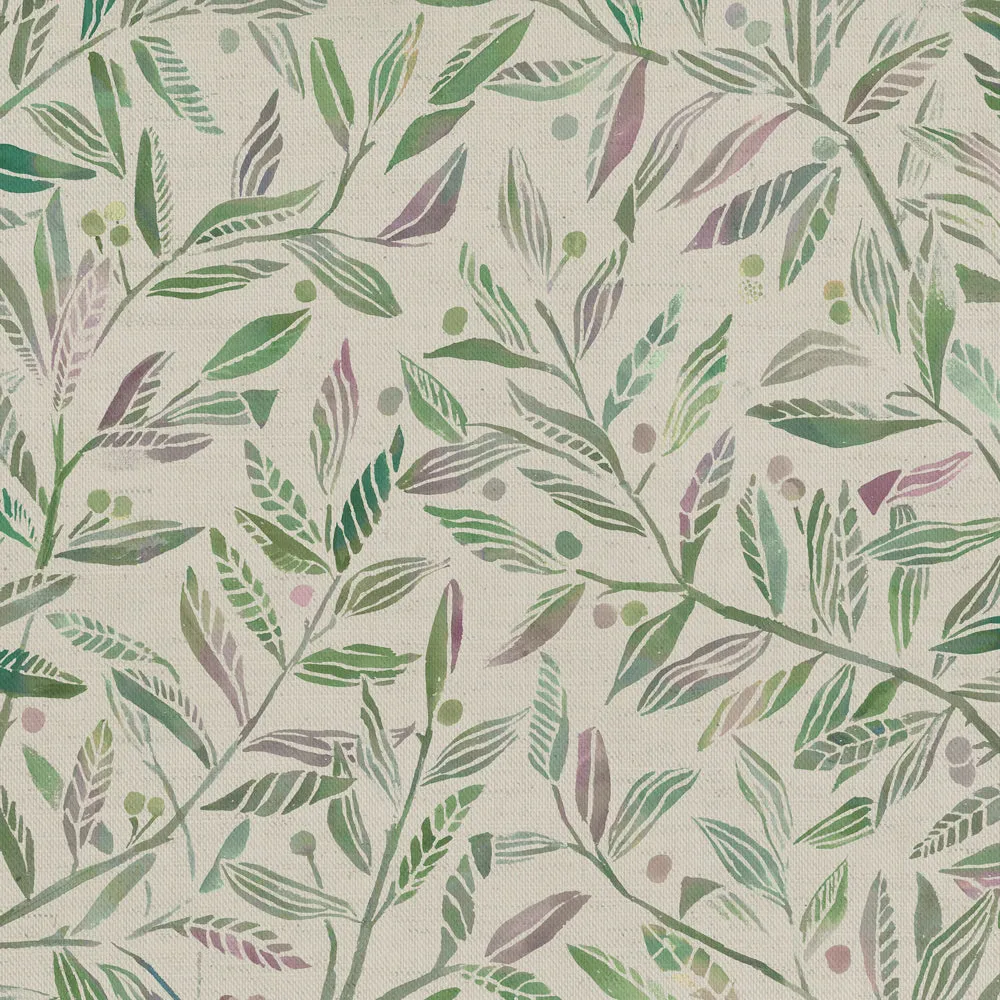 Torquay Printed Cotton Fabric (By The Metre) Sage
