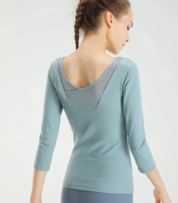 Tranquil Trio Mesh-Back Yoga Tops