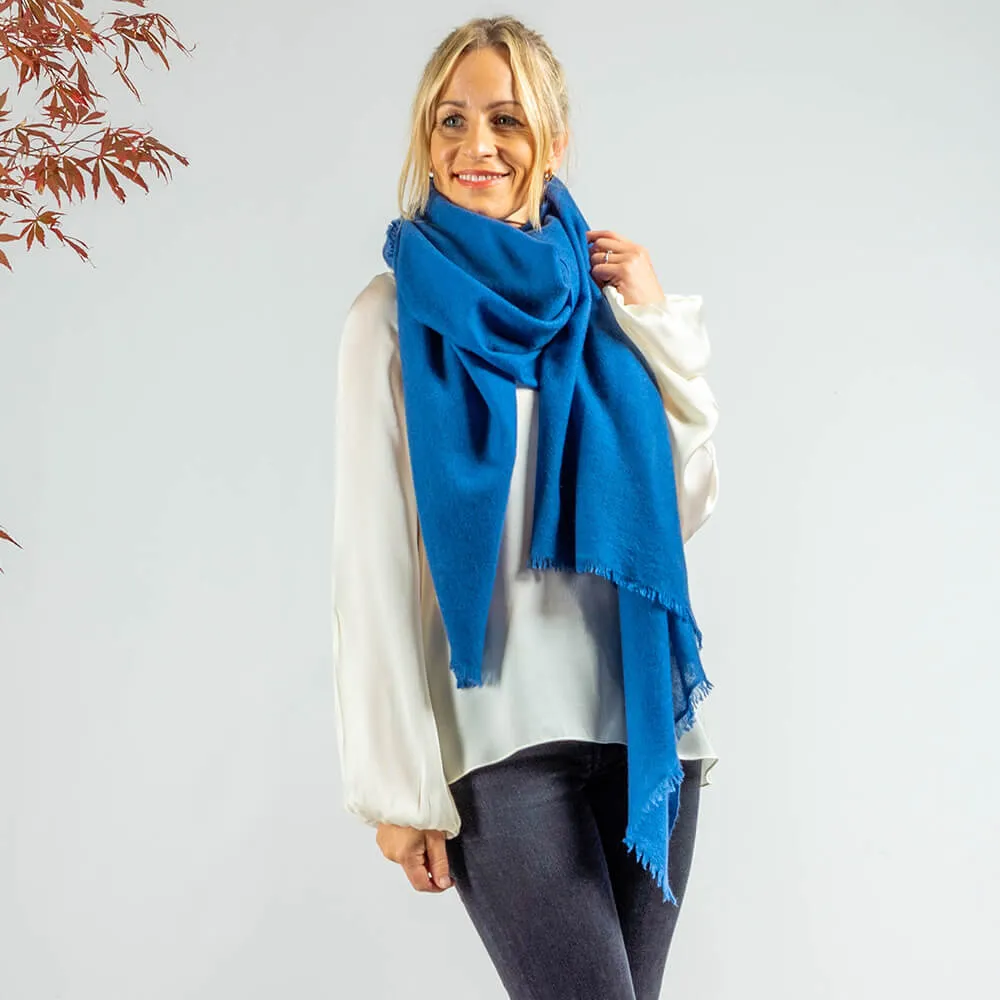 Twilight Blue Gossamer Cashmere Shawl