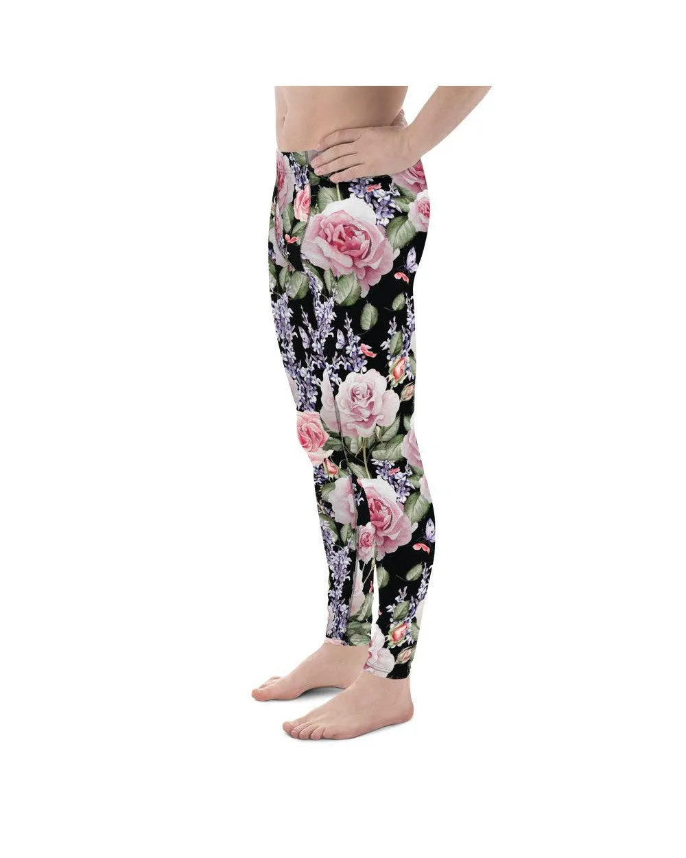 Watercolor Roses & Lavender Meggings