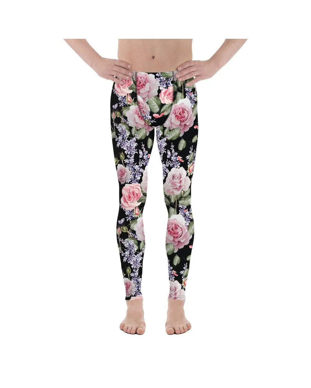Watercolor Roses & Lavender Meggings