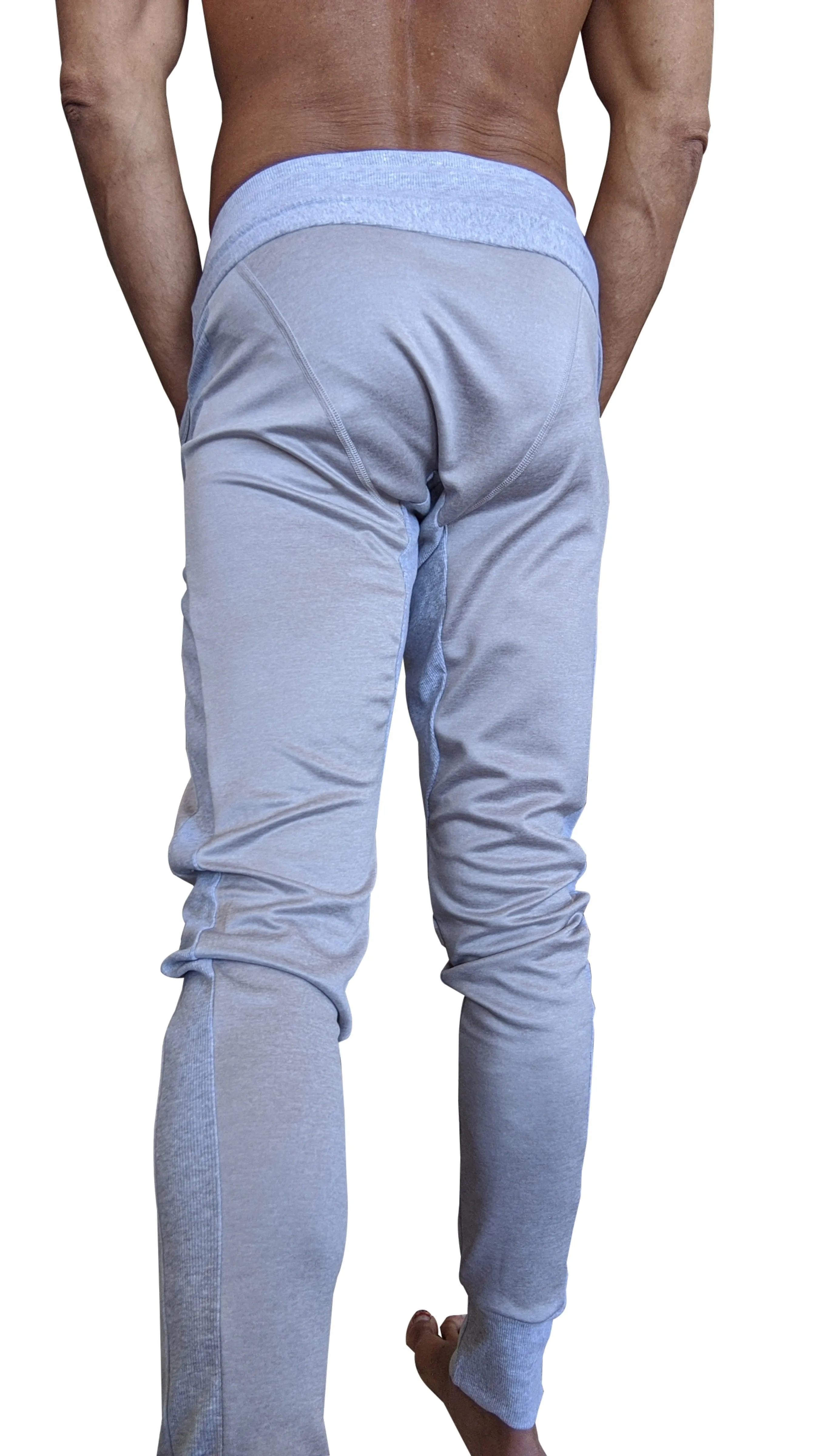 **Winter Edition** Performance-Luxe-Fleece Long Cuffed Jogger & Yoga Sweat Pants (Stainless Steel Grey)