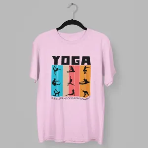 Yoga the Element of Enlightenment Round Neck Half Sleeve Classic T-Shirt
