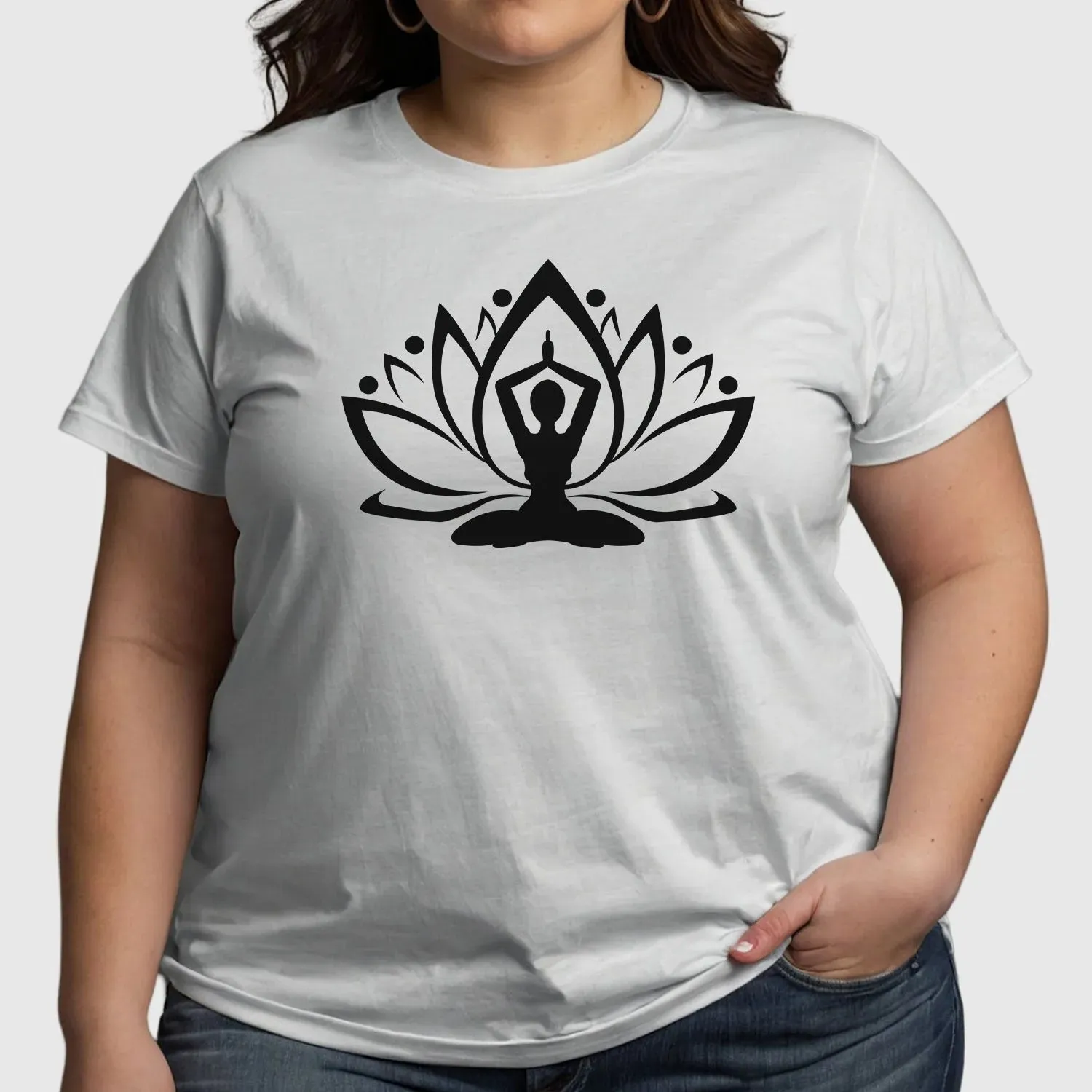 Zen Namaste T-Shirt - Lotus Motif - Yoga & Meditation Apparel
